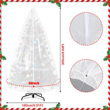 9.84 ft Upright Christmas Tree Storage Bag White Extra Large Jumbo Removal Disposal with Zipper Drawstring Waterproof Tear Proof Cover for Xmas Daily Home - Front View
