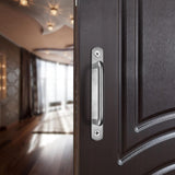 2 pieces sliding door handles, split door handles, sliding door handle with stainless steel plate, cabinet door handle, shed door handles, garden door handles (192 mm) 192MM - Top-Down View