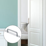 2 pieces sliding door handles, split door handles, sliding door handle with stainless steel plate, cabinet door handle, shed door handles, garden door handles (192 mm) 192MM - 45-Degree Angle