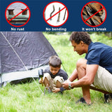 Ground Rebar Stakes Heavy Duty Steel Staples Anchors Garden Stake Pegs for Camping Tents Trampoline 12 inch, 6pack