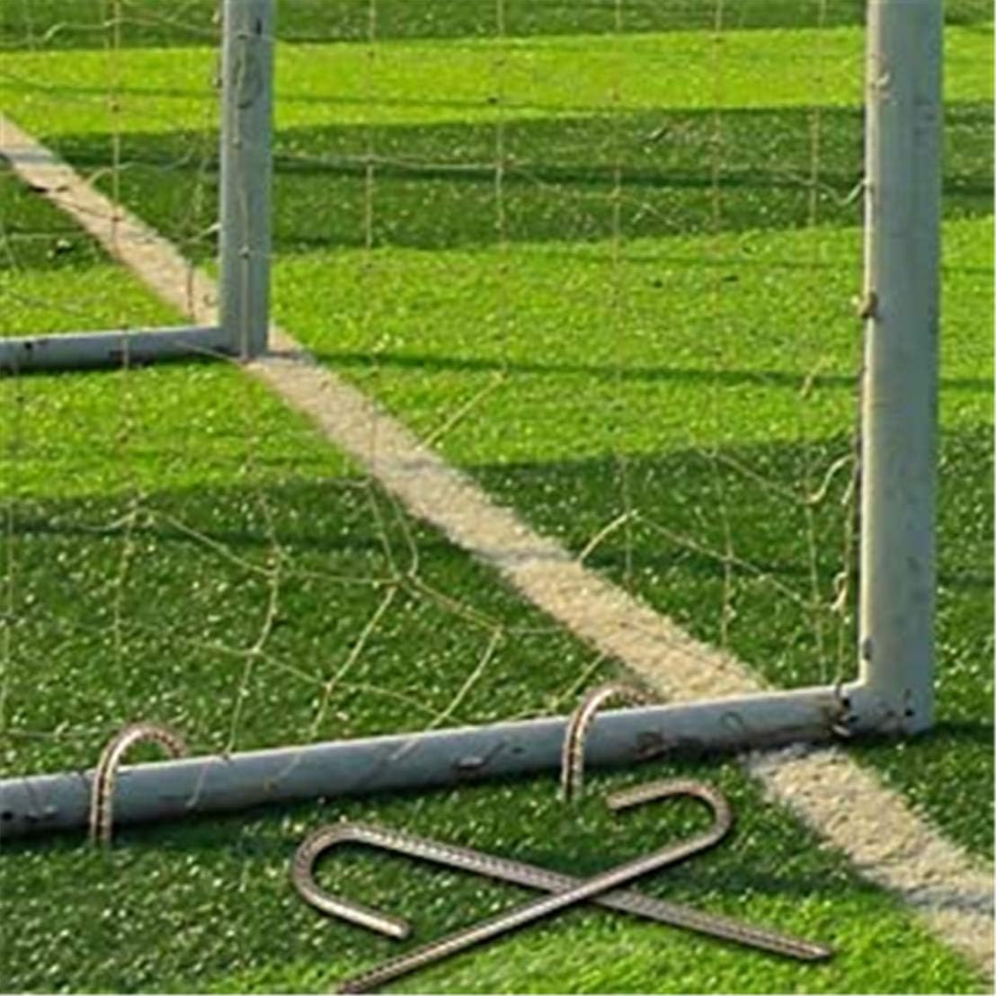 Ground Rebar Stakes Heavy Duty Steel Staples Anchors Garden Stake Pegs for Camping Tents Trampoline 12 inch, 6pack