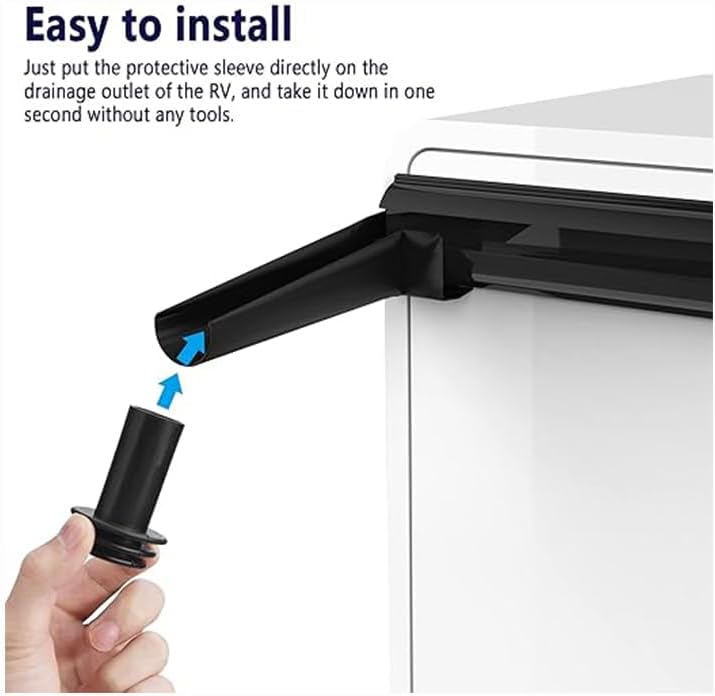 4Pcs Rv Gutter Spout Cover,RV Cover from Gutter Spout Damage,RV Cover Rescue RV Gutter Spout Cover System,RV Rain Gutter Extension Cover,Rain Gutter Spout Cover System for RV Camper Cover Protector