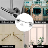 2-pack cabin door latches with hook and eye, 10 cm stainless steel door lock with mounting screws, sturdy twist latch for windows, sliding doors, bedrooms and bathrooms - Side View