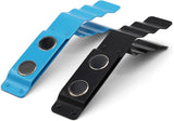 Magnetic Golf Cart Clamp - Aluminium Alloy Accessory - Fits Ring Sizes 30-70 - Strong Magnetic Clamp - Suitable for Golf, Barbecue, Fishing and Outdoor Use (2-pack - Black + Blue) - 45-Degree Angle