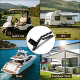 Magnetic Golf Cart Clamp - Aluminium Alloy Accessory - Fits Ring Sizes 30-70 - Strong Magnetic Clamp - Suitable for Golf, Barbecue, Fishing and Outdoor Use (2-pack - Black + Blue)