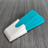 Door stopper, door stopper, combination storage box, eco-friendly TPR material, door top, safety and anti-collision, white storage box, residue-free glue, 12.4 cm * 3.5 cm * 3.5 cm - Front View