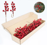 Christmas Tree Decoration - 32-pack - Artificial Red Berry Stems - 16.5 cm - Christmas Berries - Suitable for Christmas, Winter, Holiday, DIY, Decorations