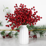 Christmas Tree Decoration - 32-pack - Artificial Red Berry Stems - 16.5 cm - Christmas Berries - Suitable for Christmas, Winter, Holiday, DIY, Decorations