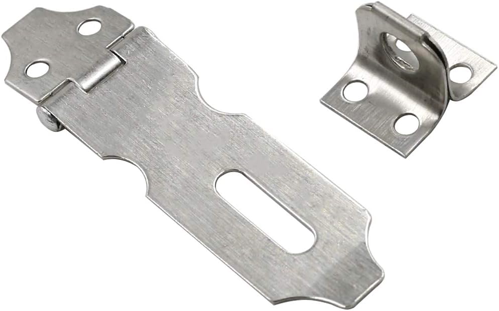 Biaungdo 2" Padlock Hasp Latch Lock Door Clasp Gate Lock Stainless Steel Silver 12 Pack
