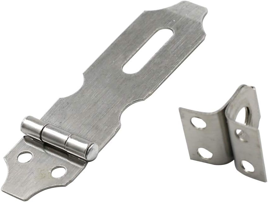 Biaungdo 2" Padlock Hasp Latch Lock Door Clasp Gate Lock Stainless Steel Silver 12 Pack