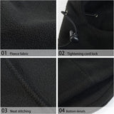 Breathable Adjustable Hat, Winter Balaclava, Ski Mask with Thick Warm Fleece Face Cover for Snowboarding, Skiing - Side View