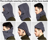 Breathable Adjustable Hat, Winter Balaclava, Ski Mask with Thick Warm Fleece Face Cover for Snowboarding, Skiing - Top-Down View
