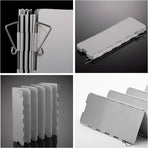 Outdoor Stove Windscreen Ultra light Aluminum foldable Camping Stove Windshield with Carrying bag for Butane Stoves Picnic (8 Plates)