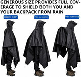Waterproof Lightweigh Hooded Rain Poncho Raincoat Jacket for Men Women Rain Coat with Pocket Adult Outdoor Hiking
