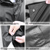 Waterproof Lightweigh Hooded Rain Poncho Raincoat Jacket for Men Women Rain Coat with Pocket Adult Outdoor Hiking - 45-Degree Angle