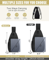 Crossbody Bags for Women Men Trendy Sling Bag Backpack Casual Chest Bag with Convertible Shoulder Strap - Front View