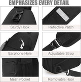 Crossbody Bags for Women Men Trendy Sling Bag Backpack Casual Chest Bag with Convertible Shoulder Strap - 45-Degree Angle