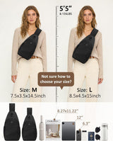 Crossbody Bags for Women Men Trendy Sling Bag Backpack Casual Chest Bag with Convertible Shoulder Strap