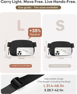Fanny Packs for Women Cross Body Bag Waterproof Belt Bag with Adjustable Strap and Zipper Back Pocket Small Crossbody Bags Fashion Waist Packs for Workout Travelling(Black)