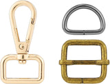 Purse Hardware Heavy Duty Swivel Snap Hooks D Rings and Slide Buckles for Bag Making Handbag Craft