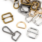 Purse Hardware Heavy Duty Swivel Snap Hooks D Rings and Slide Buckles for Bag Making Handbag Craft