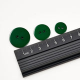 10pcs 15mm Resin Sewing Button,2 Holes Round Craft Decorative Buttons for Coat,Clothes Holiday Decoration DIY Accessories(Dark Green 5/8inch) - Side View