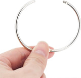 Loose Leaf Binder Rings 1Inch(12 Pack) Office Metal Book Ring,Nickel Plated Steel Key Rings for School Home or Office,Sliver - Top-Down View