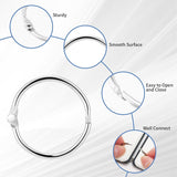 Loose Leaf Binder Rings 1Inch(12 Pack) Office Metal Book Ring,Nickel Plated Steel Key Rings for School Home or Office,Sliver - 45-Degree Angle