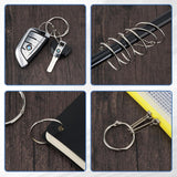 Loose Leaf Binder Rings 1Inch(12 Pack) Office Metal Book Ring,Nickel Plated Steel Key Rings for School Home or Office,Sliver - Rear View