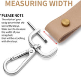 4pcs Detachable Snap Hook Swivel Clasp with Screw Bag Leather Strap Hardware Replacement,Silver5/8 - Top-Down View