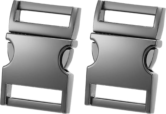 4Pcs Metal Side Release Buckle Clips for Straps Webbing Paracord Bracelet Dog Collar Backpack Belt