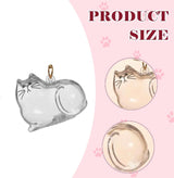 Cat Pet Keepsake Funeral Supplies: DIY Pet Fur Memory Capsule, Memorial Keychain for Cats, Transparent Transparent Material Pets Fur Keepsake, Self-Fill cat Memorial Gift for Pets Lovers (No.2) - Front View