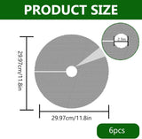 Plant Pot Cover Soil Blocker Mesh Mat Plant Protector from Cats Indoor Animals Flexible Cuttable Plant Covers with Pins Breathable Garden Plant Cover for Digging Spills 6 Pack 30cm - Front View