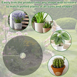 Plant Pot Cover Soil Blocker Mesh Mat Plant Protector from Cats Indoor Animals Flexible Cuttable Plant Covers with Pins Breathable Garden Plant Cover for Digging Spills 6 Pack 30cm
