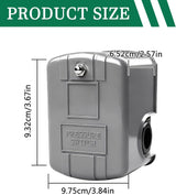 Automatic Water Pump Pressure Switch 40–60 PSI, Adjustable Differential, 1/4" NPT Connection, Durable Grey Housing for Well Pumps, Jet Pumps & Submersible Systems