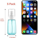2 oz Travel Spray Bottles TSA Approved，Leak Proof Travel Size Mini Small Fine Mist Spray Bottle 2 oz for Face Hair (5 Pack)