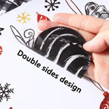 136 PCS Christmas Window Clings Stickers Winter Snowflakes Merry Christmas Tree Pine Branches Window Decals for Xmas Party Home Holiday Shop Glass Display Decoration