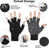 Summer Touchscreen Gloves for Women and Men, Anti-Slip Light Weight Half-Finger Gloves for Hiking, Warm Glove Cycling Driving, Cold Weather, Running, Outdoor Sports, Daily Work - 45-Degree Angle