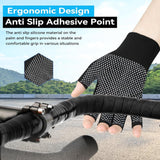 Summer Touchscreen Gloves for Women and Men, Anti-Slip Light Weight Half-Finger Gloves for Hiking, Warm Glove Cycling Driving, Cold Weather, Running, Outdoor Sports, Daily Work