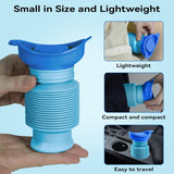 Pee Bottles for Men, Adjustable Emergency Urinal 750ml, Car Pee Bottle for Men and Women, Portable Toilet for Car, Shrinkable Personal Mobile Toilet,Urine Bottle, Travelling, Traffic Jams & Hiking - Top-Down View