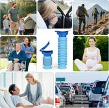 Pee Bottles for Men, Adjustable Emergency Urinal 750ml, Car Pee Bottle for Men and Women, Portable Toilet for Car, Shrinkable Personal Mobile Toilet,Urine Bottle, Travelling, Traffic Jams & Hiking - Rear View