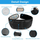 Back Support with Magnet, Tourmaline Magnetic Back Braces for Lower Back Pain Relief, Self Heating & Soothing Waist Band, Lumbar Support Belt for Herniated Disc/Sciatica (Medium) - Rear View