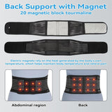 Back Support with Magnet, Tourmaline Magnetic Back Braces for Lower Back Pain Relief, Self Heating & Soothing Waist Band, Lumbar Support Belt for Herniated Disc/Sciatica (Medium) - Close-Up Angle