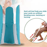 Sock Aid Device for Seniors, Sock Aids for Putting and Off Socks, Sock Helper for Pregnant Women and Disability, Easy On and Off Stocking Slider, Handicapped Avoid Bending Sock Assistant Device - Front View