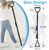 Long Leg Lifter, Leg Lifter Strap Rigid with Large Foot Loop, Legs Strap Lift for Get in and Out of Bed,Car,Wheelchair for Disables and Elderly，Foot Straps，Legs Aid Lift aids (25.5in-56in) - Close-Up Angle