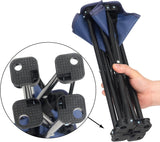 Portable Folding Camping Stool Outdoor Camping Lightweight Samll Chair for Fishing Hiking Gardening and Beach with Carry Bag (Medium Blue -1) - 45-Degree Angle