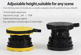 Portable Telescoping Foldable Stool - Lightweight, Outdoor Essential for Camping, Picnicking, Park Leisure, Fishing, Hiking & BBQ (Black) - 45-Degree Angle