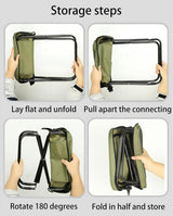 Outdoor Backpack Folding Stool, Pencil Case Stool, Portable Lightweight Camping Gear, Sports Folding Chair, Handbag Stool（Crossbody Bag Stool | Black） - Close-Up Angle