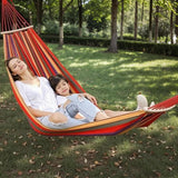 Portable Camping Hammock Lightweight Fabric Hammock for Backpacking, Beach, Patio, Backyard, Outdoor (Red) - Front View