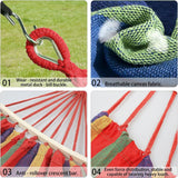 Portable Camping Hammock Lightweight Fabric Hammock for Backpacking, Beach, Patio, Backyard, Outdoor (Red) - Top-Down View